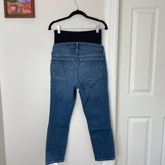 GAP Maternity Vintage Slim Jeans - True Waistband Full Panel - Medium Wash 27S - Picture 9 of 11